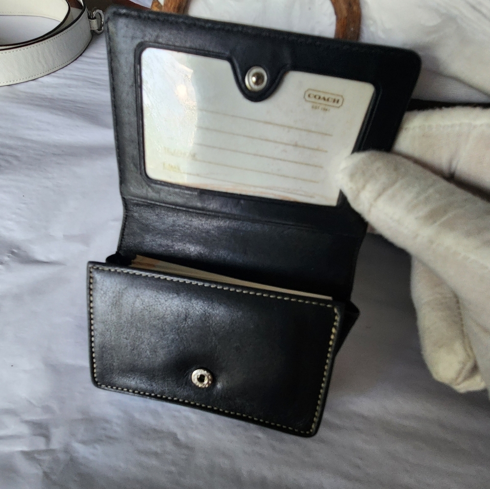 COACH Black Leather Business ID  Cardholder